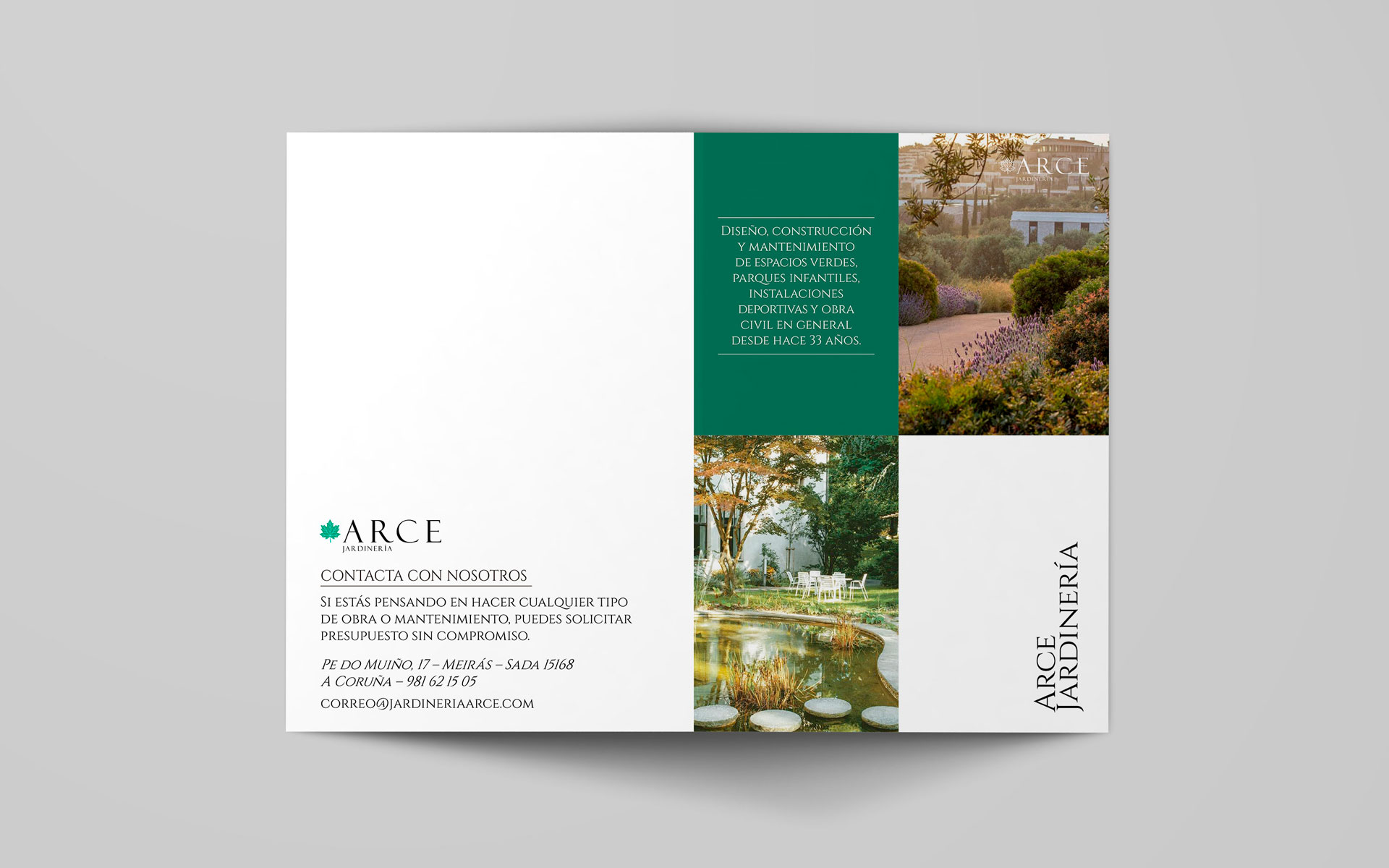 Jardineria Arce, folleto promocional