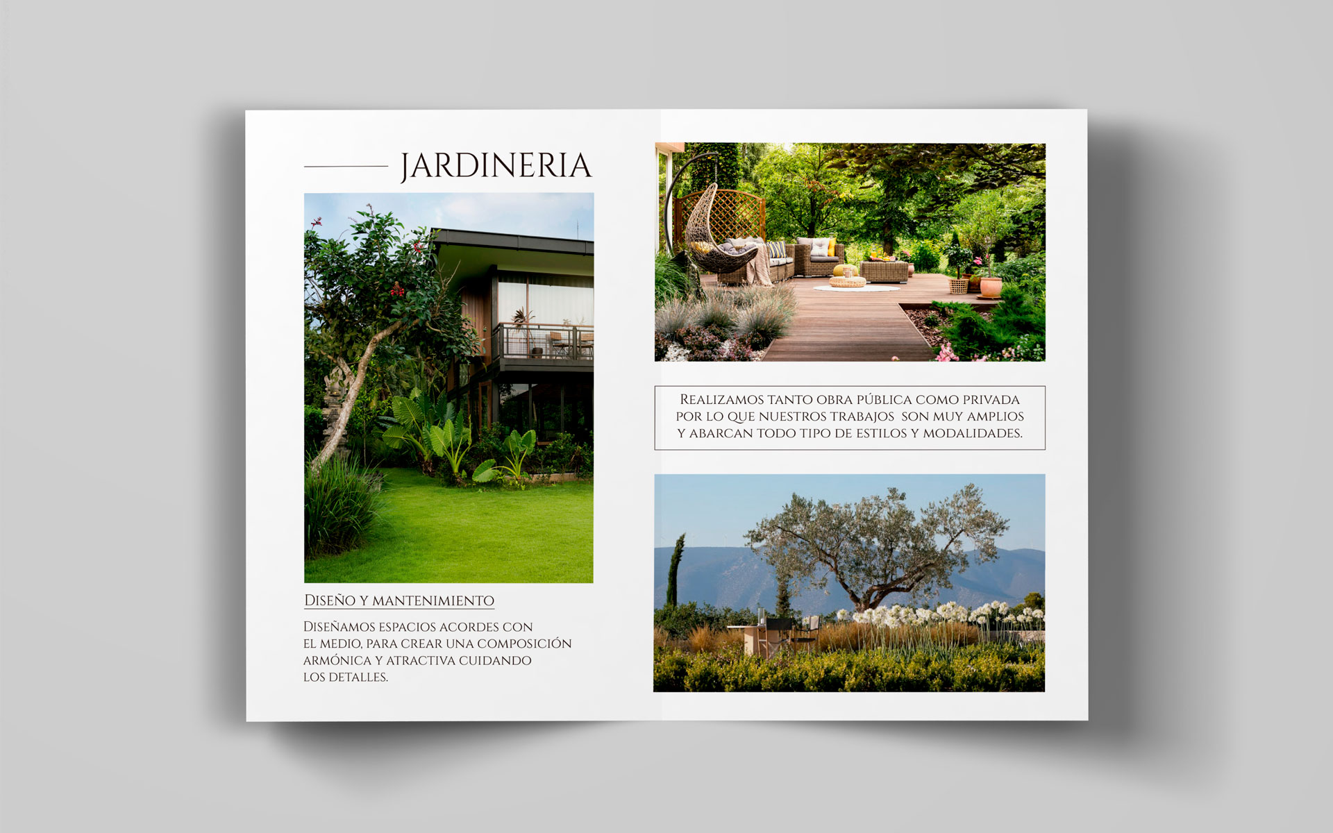 Jardineria Arce, folleto promocional